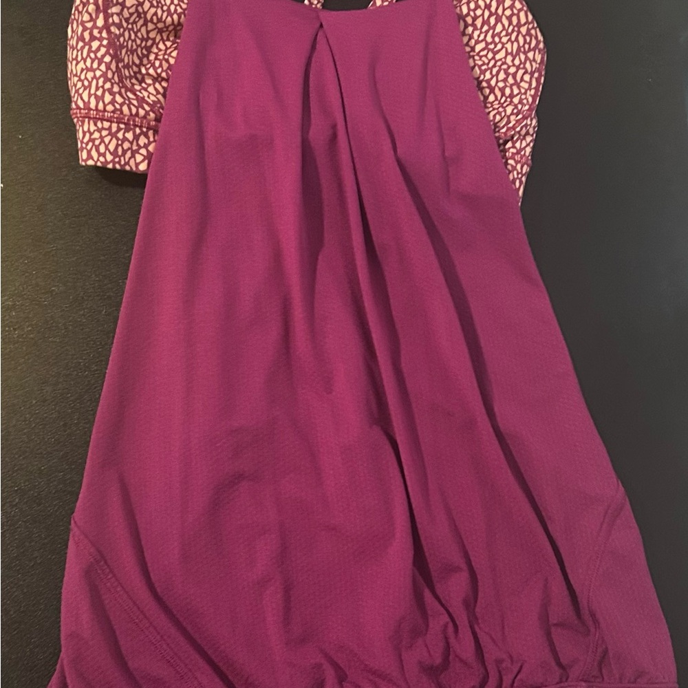 RARE! Athelta Purple and Pink Athletic Top Women’s Medium Cross Back